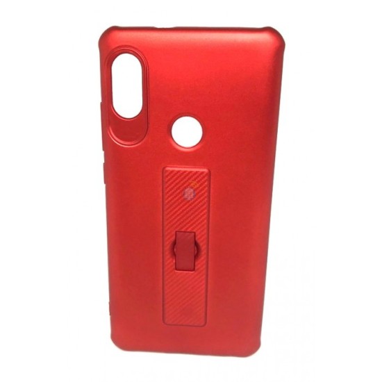 CAPA DE SILICONE MOTOMO COM ANEL DE DEDO PARA XIAOMI REDMI MI5 PLUS RED